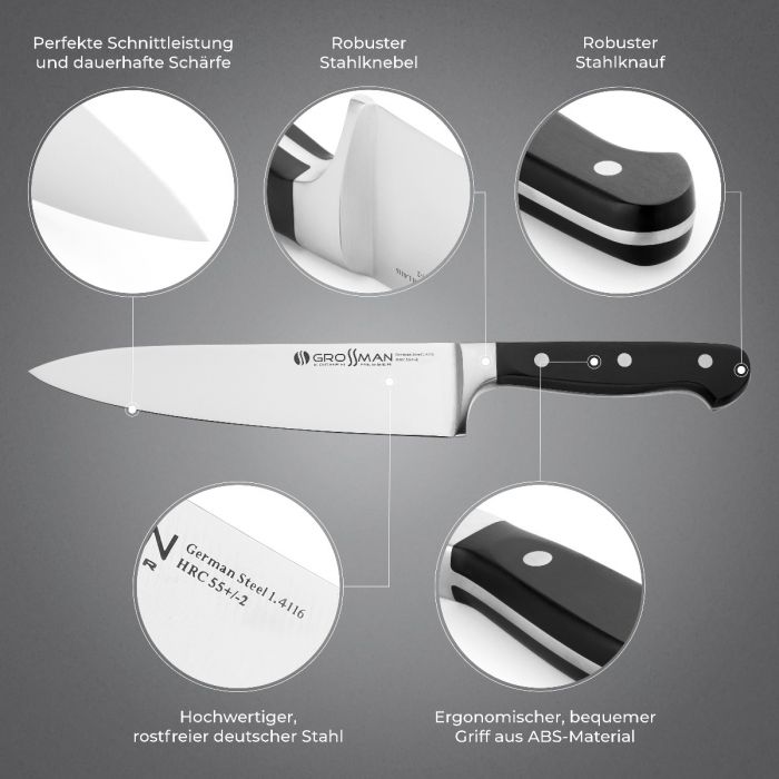Шеф-нож 002 CL | от Grossman | Купить в Киеве, Харькове, Украине